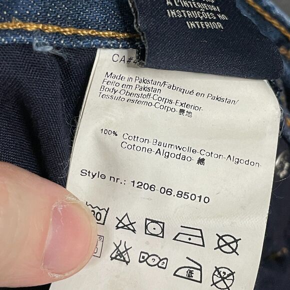 Scotch & Soda Jeans Mens 34x32 Blue Ralston Slim Fit Dark Wash Button Fly - Picture 8 of 16